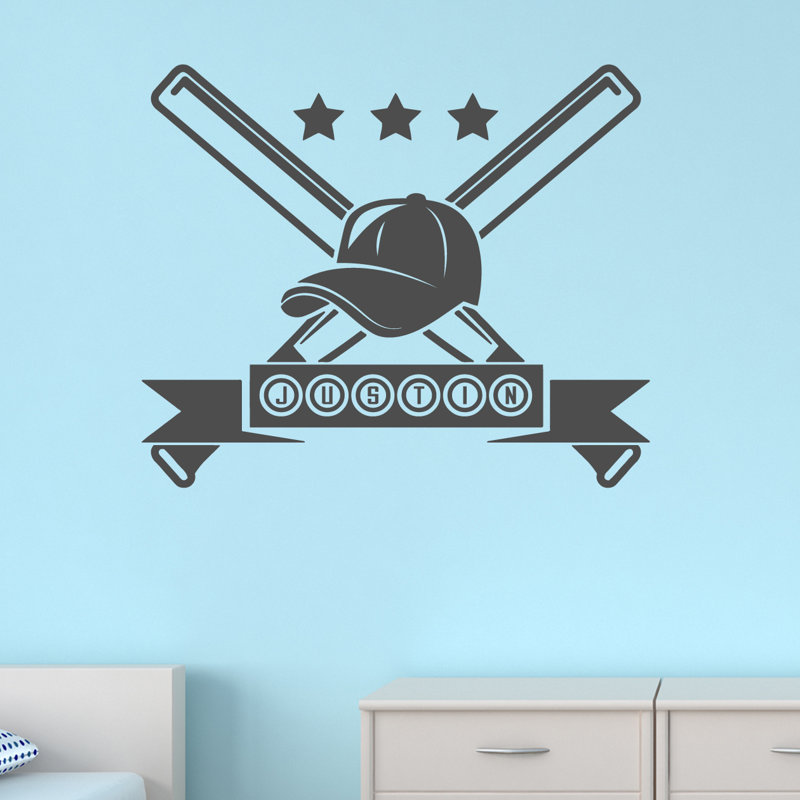 Sports Wall Decal, Dark Gray, Yes