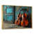 Toile avec cadre flottant or