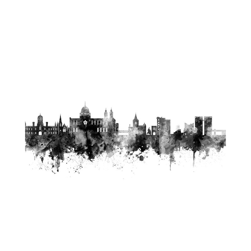 Galway, Ireland In Black & White by Michael Tompsett - Wrapped Canvas Gallery-Wrapped Canvas Giclée, 20.32 cm H x 30.48 cm W