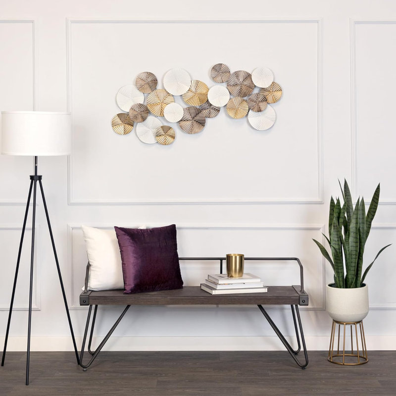 Modern Claudette Metal Multicolor Centerpiece Wall Décor
