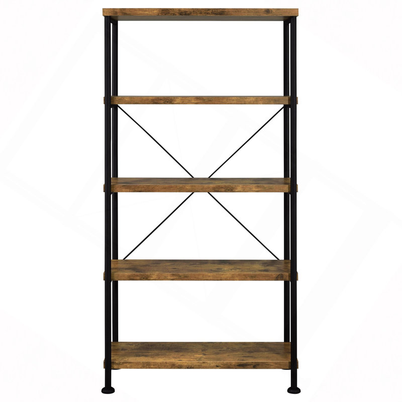 Antique Nutmeg and 4-shelf Bookcase