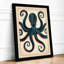 Geometric Octopus Coastal - Framed Print-1243358002-1243358015
