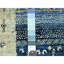 Tapis de couloir bleu en laine noué à la main 2 pi 6 po x 9 pi 8 po Figurines Kashkuli
