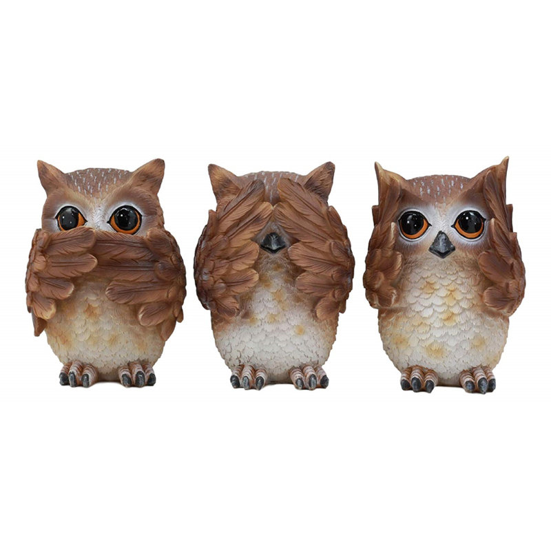 Ensemble de 3 figurines 3 pièces Smithton See Hear Speak No Evil Wise