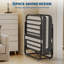 Folding Bed for Adults with 12cm Mattress, Heavy Duty Metal Frame Portable Guest Bed, 75 x 45 Inch Foldable Bed for Home Guest Use