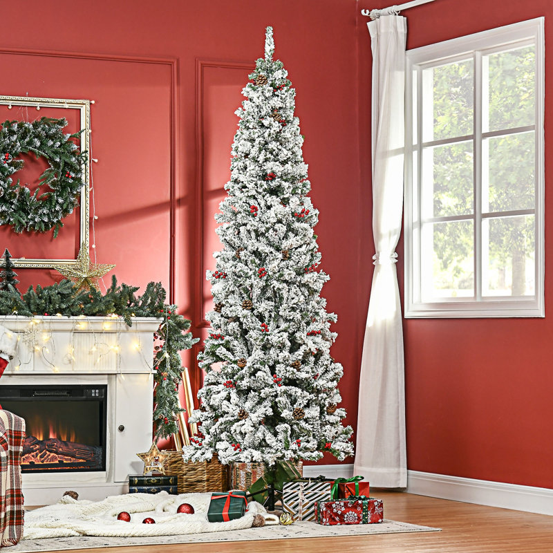 Arbre de Noël artificiel enneigé, 7.4'