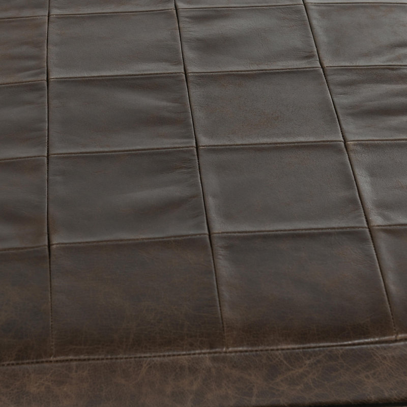 Malo Leather Bench, Brown