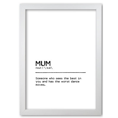 Mum Best Definition Quote - Print