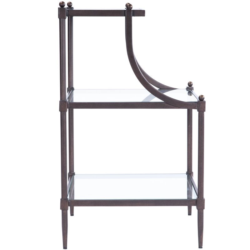 Peninsula Metal & Glass Side Table, Butler Hallmark