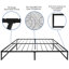 Structure de lit plateforme en métal 14 po avec matelas à ressorts ensachés Hada Hada-755733557