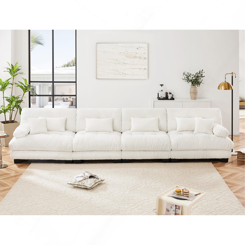 Canapé modulaire 4 places, Blanc