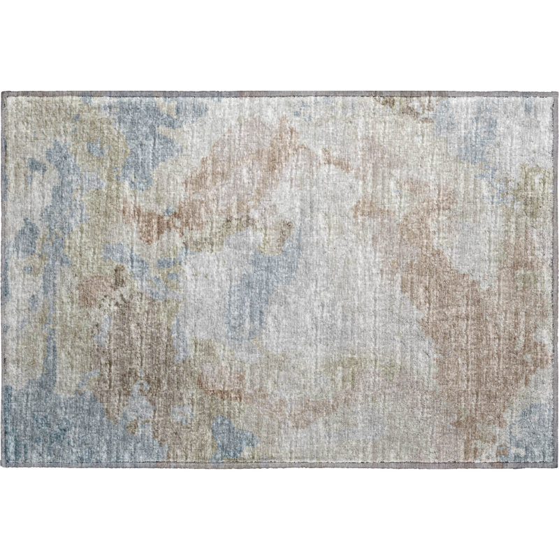 Premium Machine Washable Hintzen AMF67 Moody Rug, Rectangle 1'8" x 2'6"