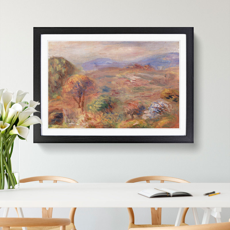 Landscape Vol.6 by Pierre-Auguste Renoir - Picture Frame Painting, Black Framed, 65cm H x 90cm W x 2cm D