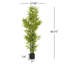 Bambou artificiel 5 'avec pot, ensemble de 2