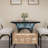 Marble-Look Rectangular Dining Table Set with 4 Boucle Upholstered Chairs – Kitchen & Small Space Dining Set for Apartments-965089489-965089488