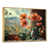Toile avec cadre flottant or