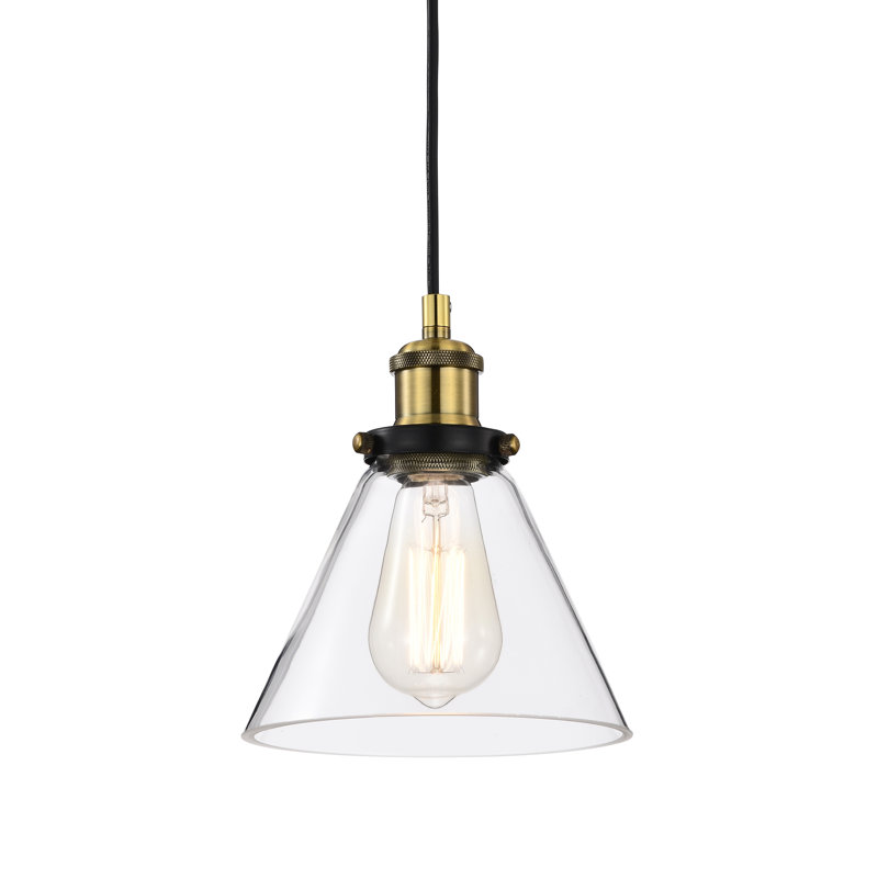 Mateo 1 - Light Black/Antique Brass Pendant