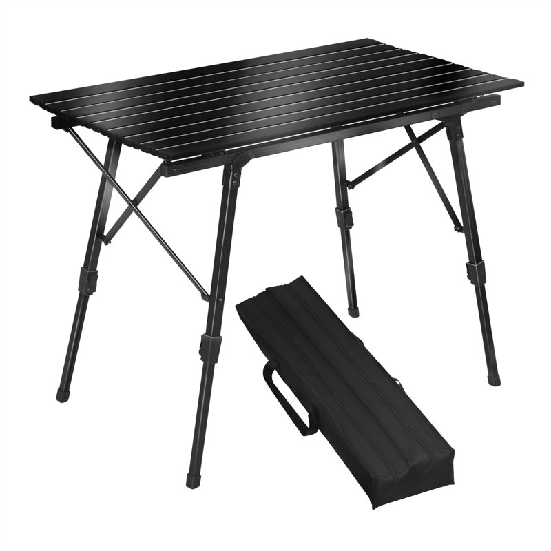 Morrice Dakota Fields Rectangular Camping Table, 69cm H x 90cm L x 52cm D, Black