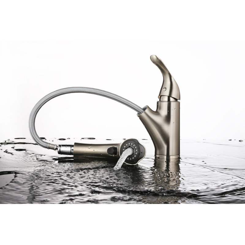 Allora USA Pull Out Kitchen Faucet, Brushed Nickel