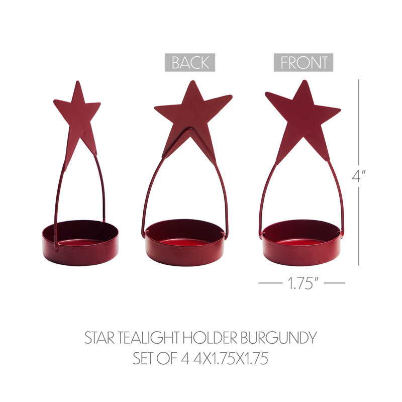Ensemble de 4 bougies chauffe-plat Festive Finds, Bourgogne
