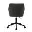 Chaise de bureau vintage grise avec siège pivotant à 360 degrés et siège en mousse à haut dossier en métal 5
