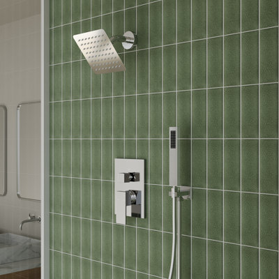 Dual-Function Shower Faucet Set, Pressure-Balanced Shower System with Handheld Spray