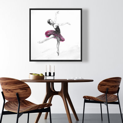 "Petite ballerine rose" sur toile