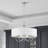 Sampson 23" W 5-Light Metal Drum Chandelier with Linen Blend Shade-350388595