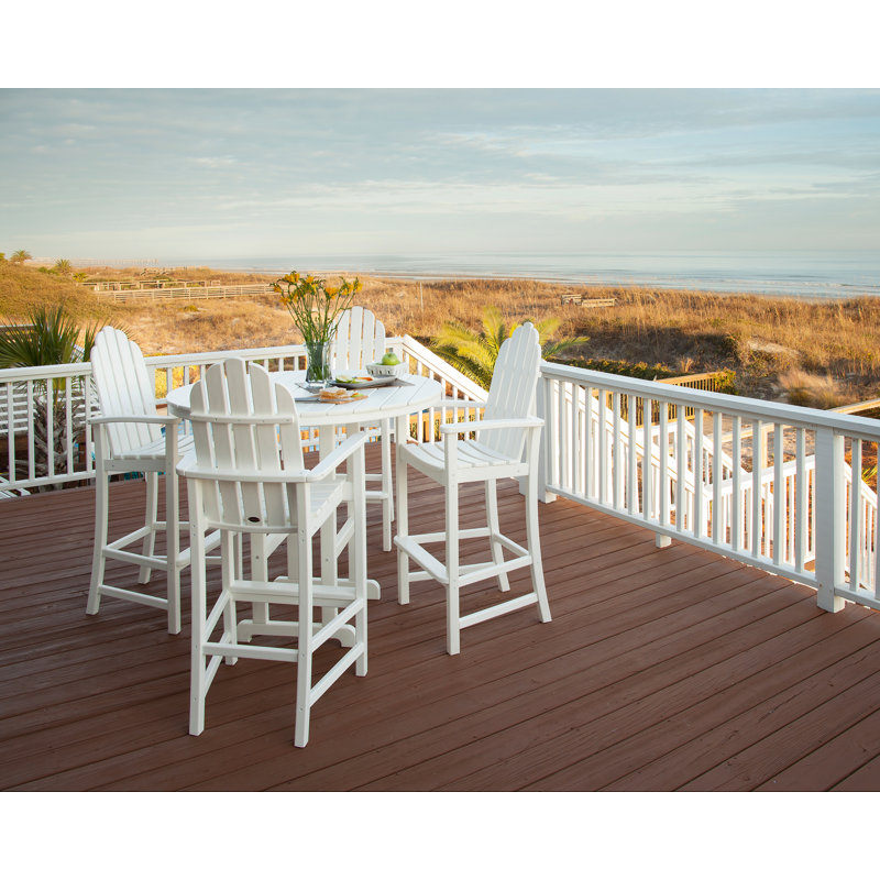 Chaise de bar Adirondack POLYWOOD Classic, Blanc