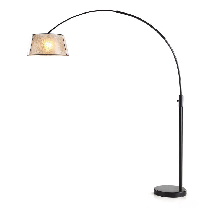 Lampe sur pied arquée 82 po Aldusa, Bronze foncé, Mica