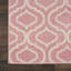 Tapis rose / ivoire à motif géométrique Kardinya-1530484196