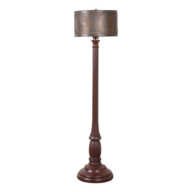 Randalle 59'' Traditional Floor Lamp, Rustic Red