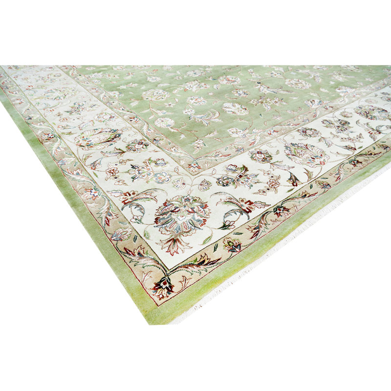 Intricately Oriental Area Rug in Light Blue, Rectangle 6' x 9'