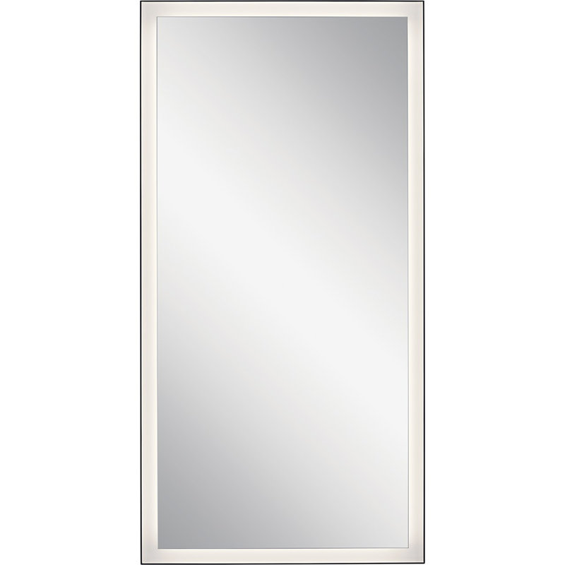 Daliah Wall Mirror, 60" x 30", Matte Black, 1010