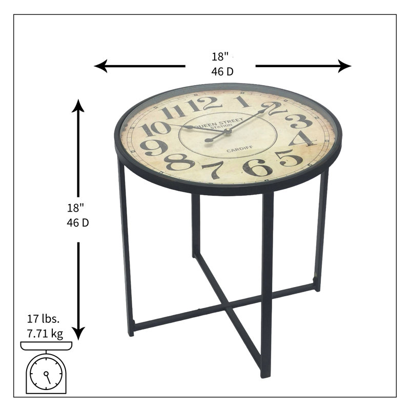 Table d'appoint Chronique, 18 po