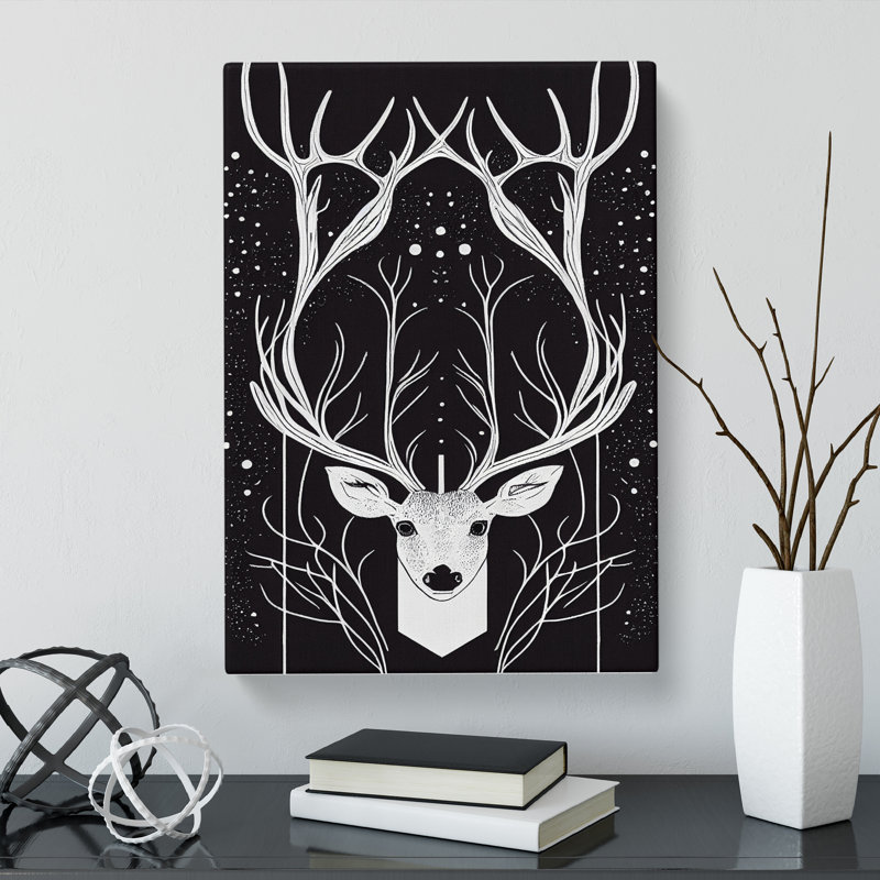 Deer Abstract Design Vol.3 - Wrapped Canvas Print, 50cm H x 35cm W x 3cm D