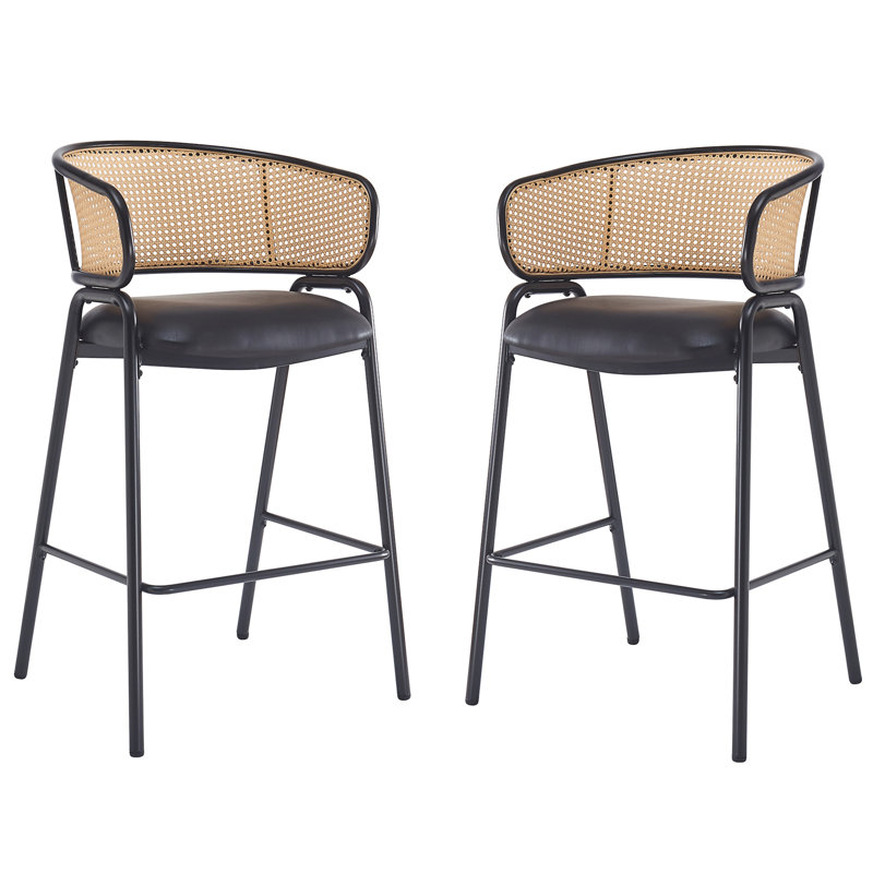 Tabouret de bar rembourré Ethan