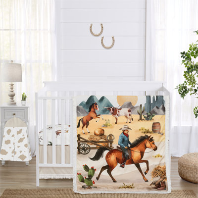 Country Western 4 Piece Crib Bedding Set by Sweet Jojo Designs