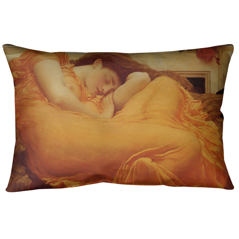 Coussin lombaire flamme juin, Bourre en polyester, 20 po x 14 po, Polyester filé