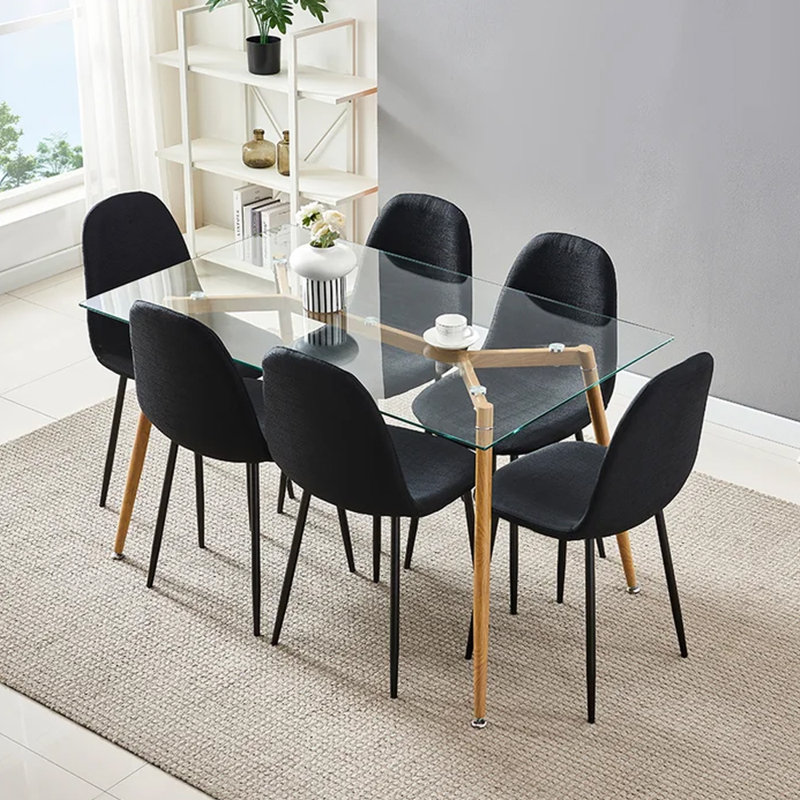 Ensemble repas 6 personnes Cavallaro, Noir