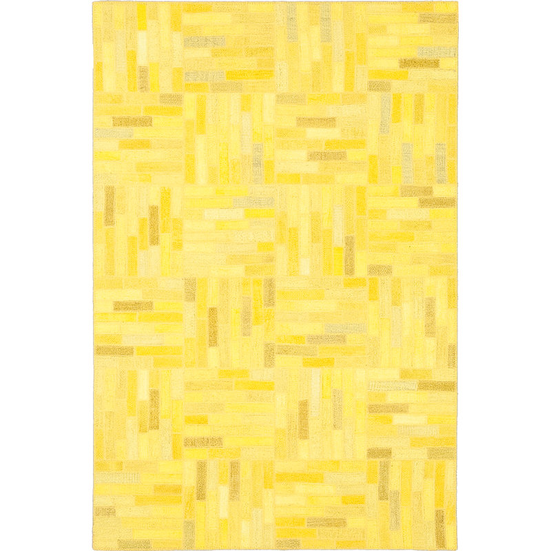 Tapis jaune en coton noué à la main Issaiah