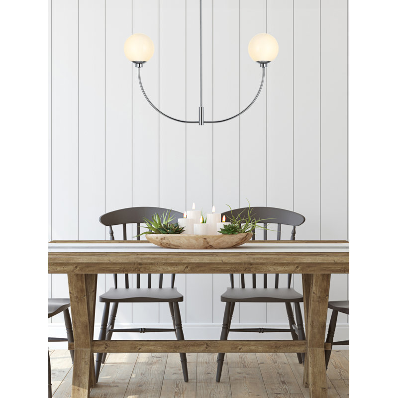 Living District Nyomi 36 Inch chandelier in Chrome, Chrome, 21" H x 36" W x 7" D