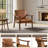 Asmat 24.5" W Mid-Century Modern Armchair with Solid Wood Legs-465920549
