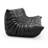 3-Seat Faux Leather Bean Bag Sofa