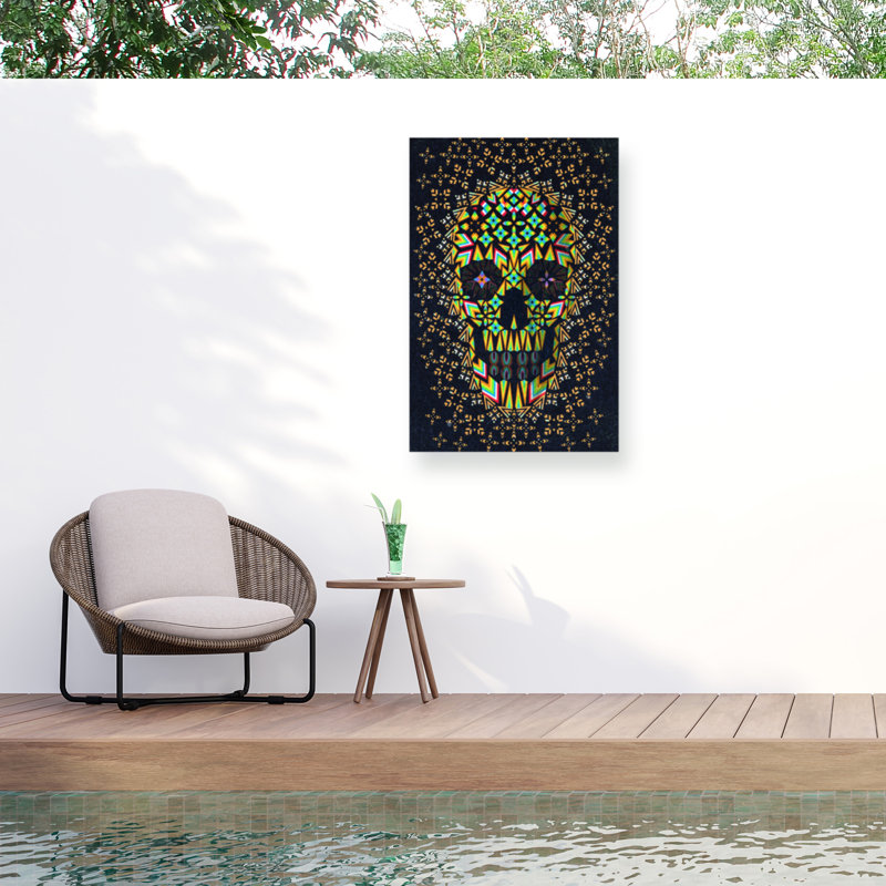 Toile d'extérieur Ali Gulec Skull 6, H 22 po x l 32 po