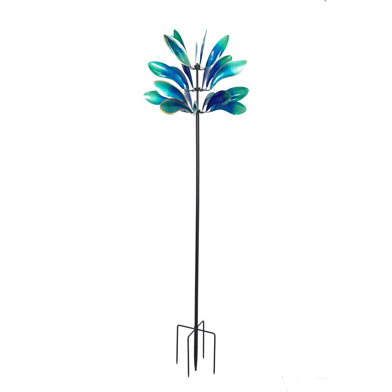 Piquet de jardin bleu et vert