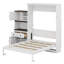 Lit escamotable avec armoire de rangement, support à vin, porte-verre, tiroirs et bande à DEL multicolore-1836094034