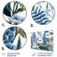 Ensemble de décorations murales florales bleues et vertes