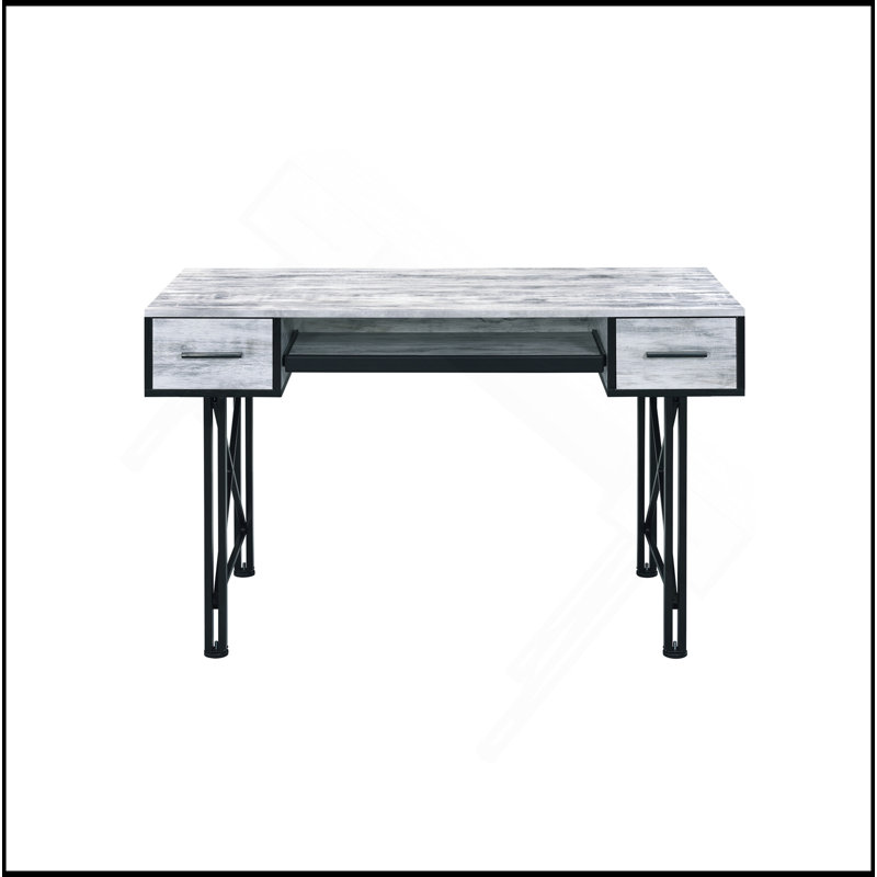 Antique White Finish Computer Desk
