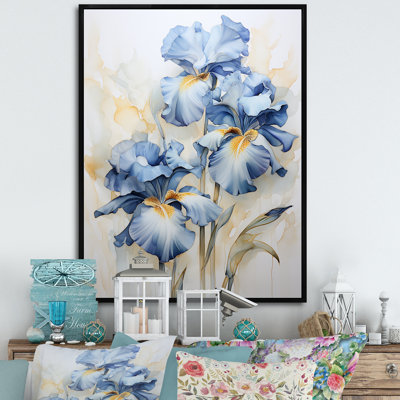 Minimalisme iris, mélodie sur toile